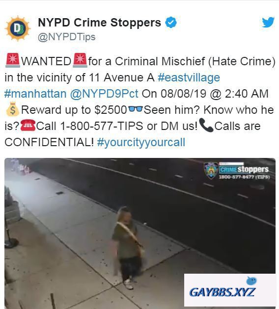 纽约：恐同涂鸦事件惊动州长，警方悬赏捉拿嫌犯 