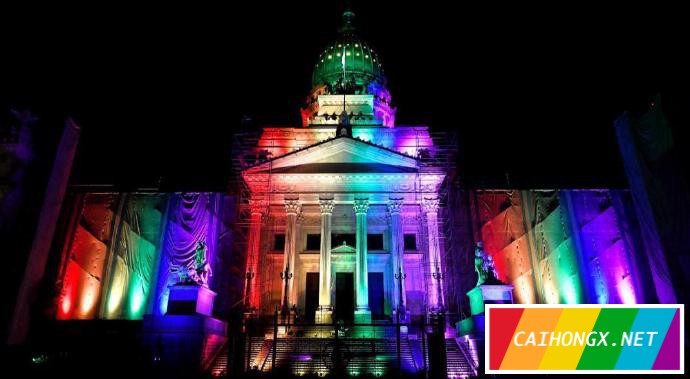 阿根廷：庆祝同性婚姻合法10周年，首都各大建筑亮彩虹 同性婚姻